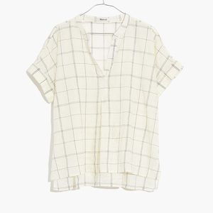 Madewell Lakeline Popover Shirt in Windowpane